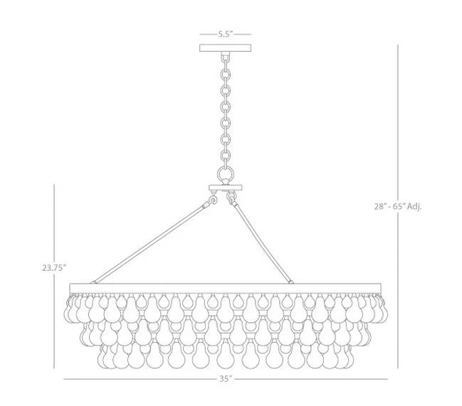 Eamon Large Chandelier 35''W - Image 8