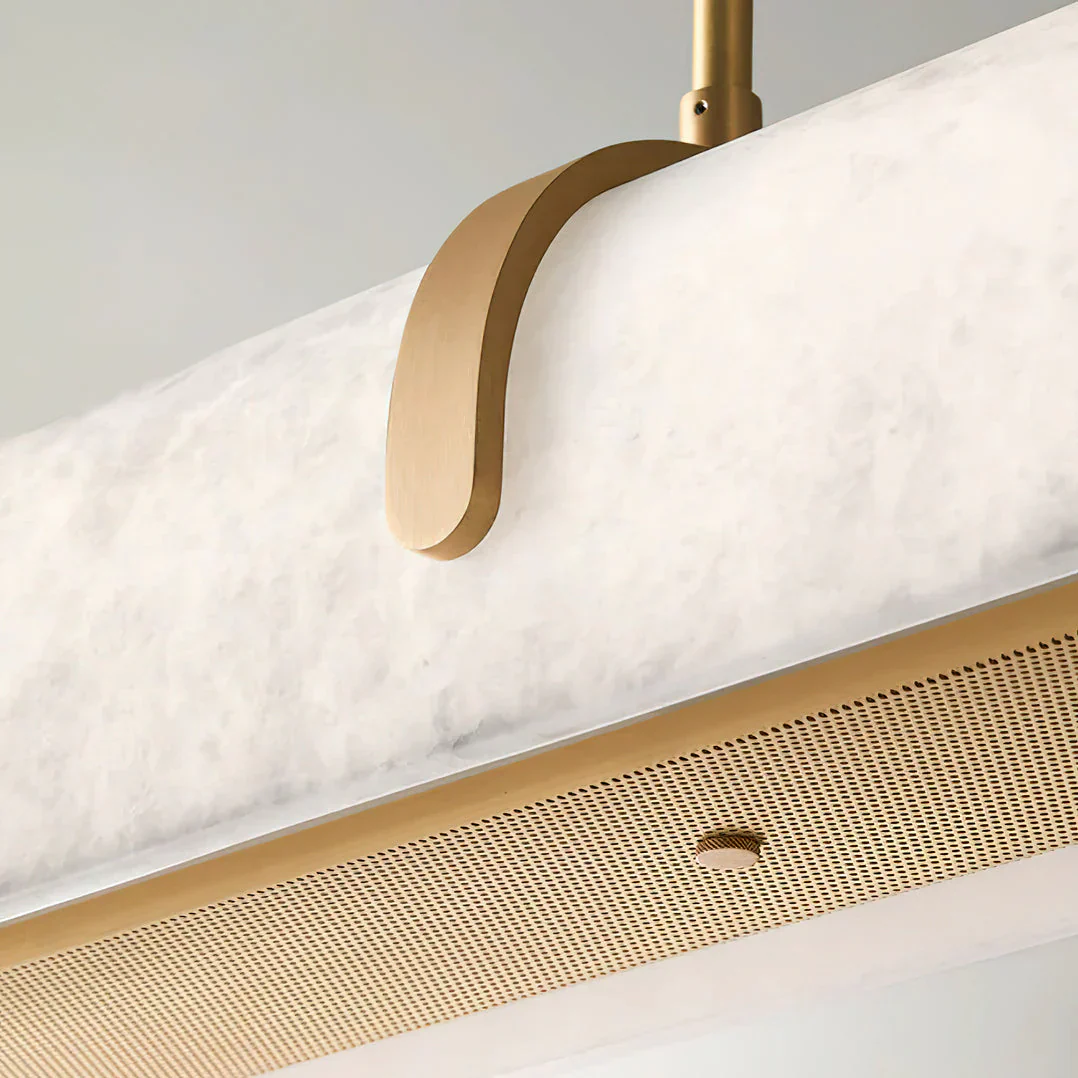 Eamon Linear Alabaster Chandelier, Kitchen Island Pendant Light - Image 10