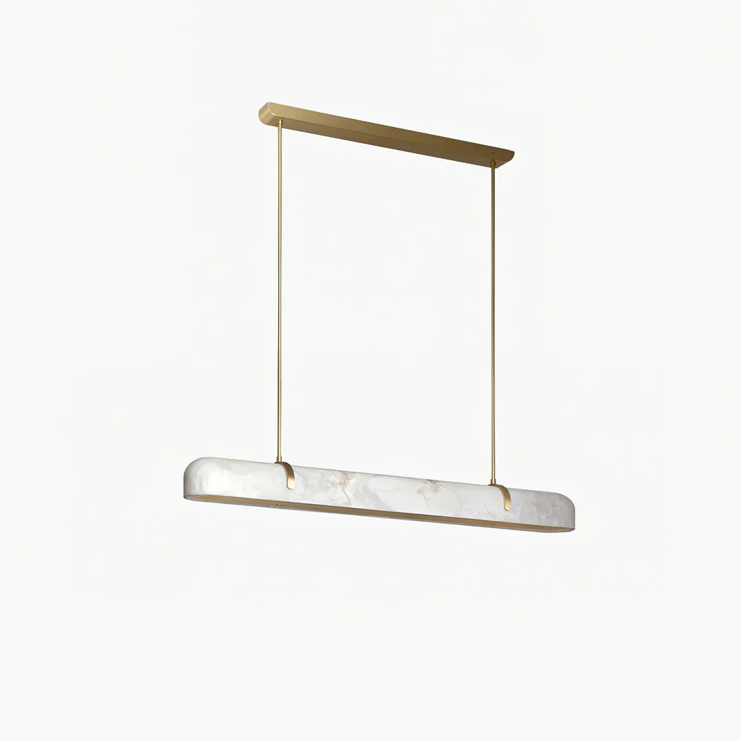 Eamon Linear Alabaster Chandelier, Kitchen Island Pendant Light - Image 9