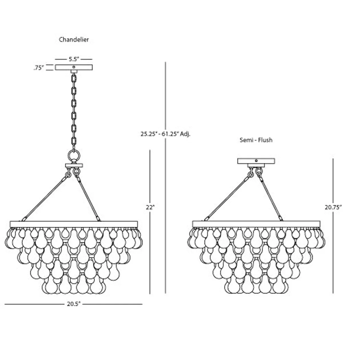 Eamon Modern Chandelier 20.5''W - Image 9