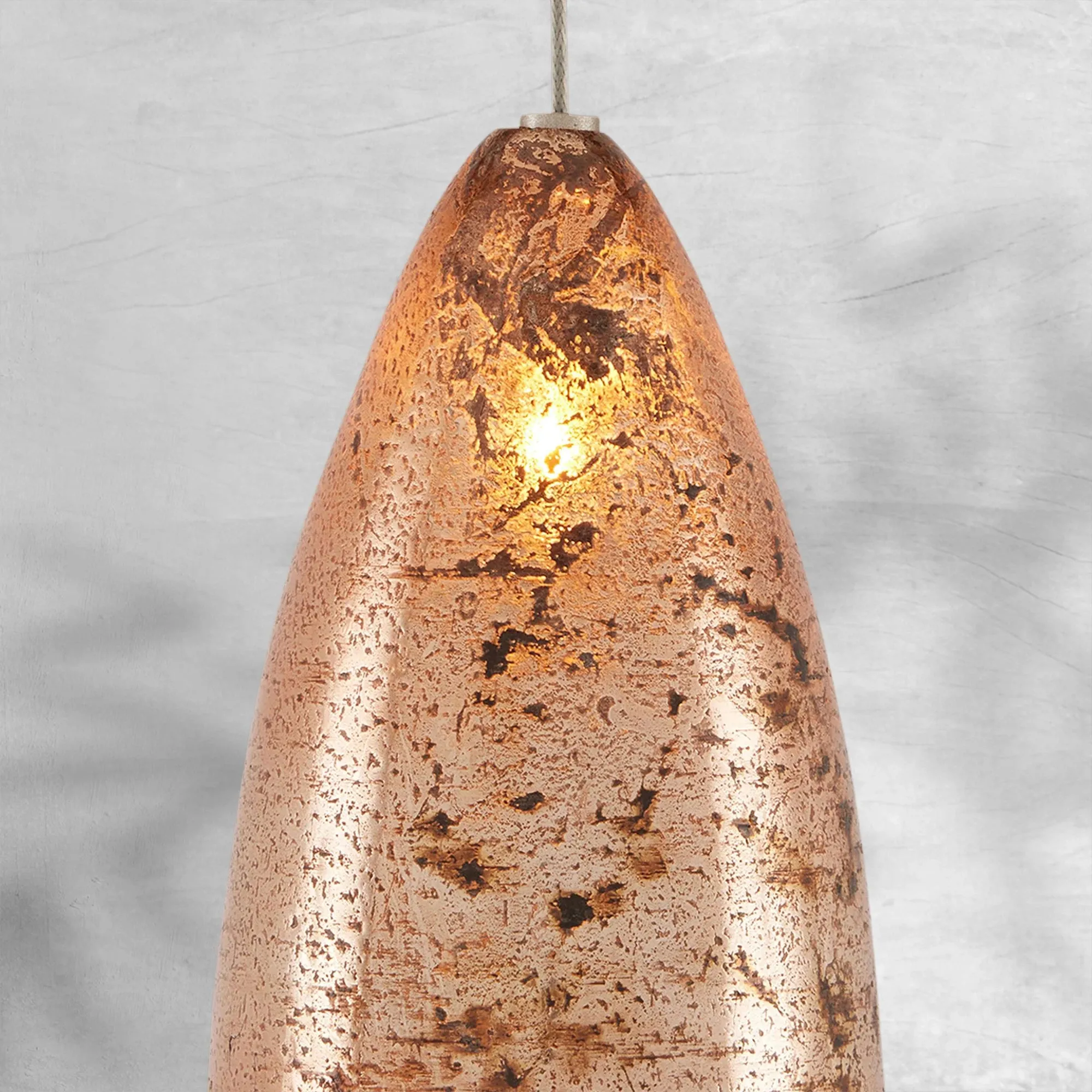 Edda Round Teardrop Mercury Glass Chandelier – 23” & 35” Options - Image 5