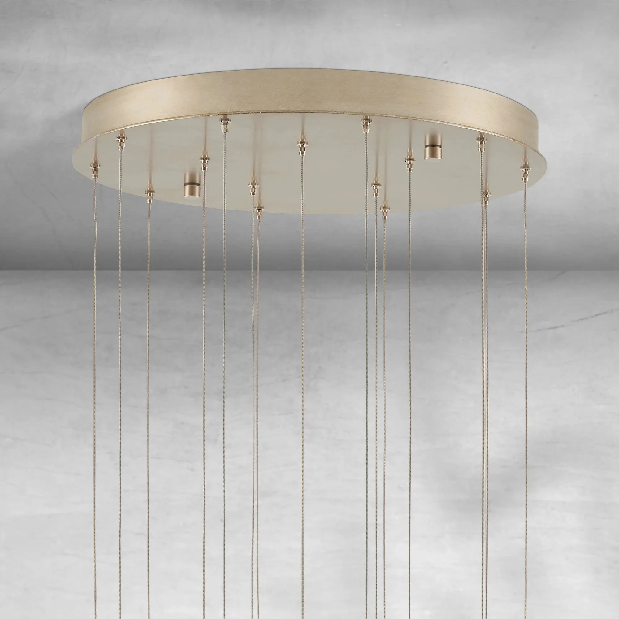 Edda Round Teardrop Mercury Glass Chandelier – 23” & 35” Options - Image 7