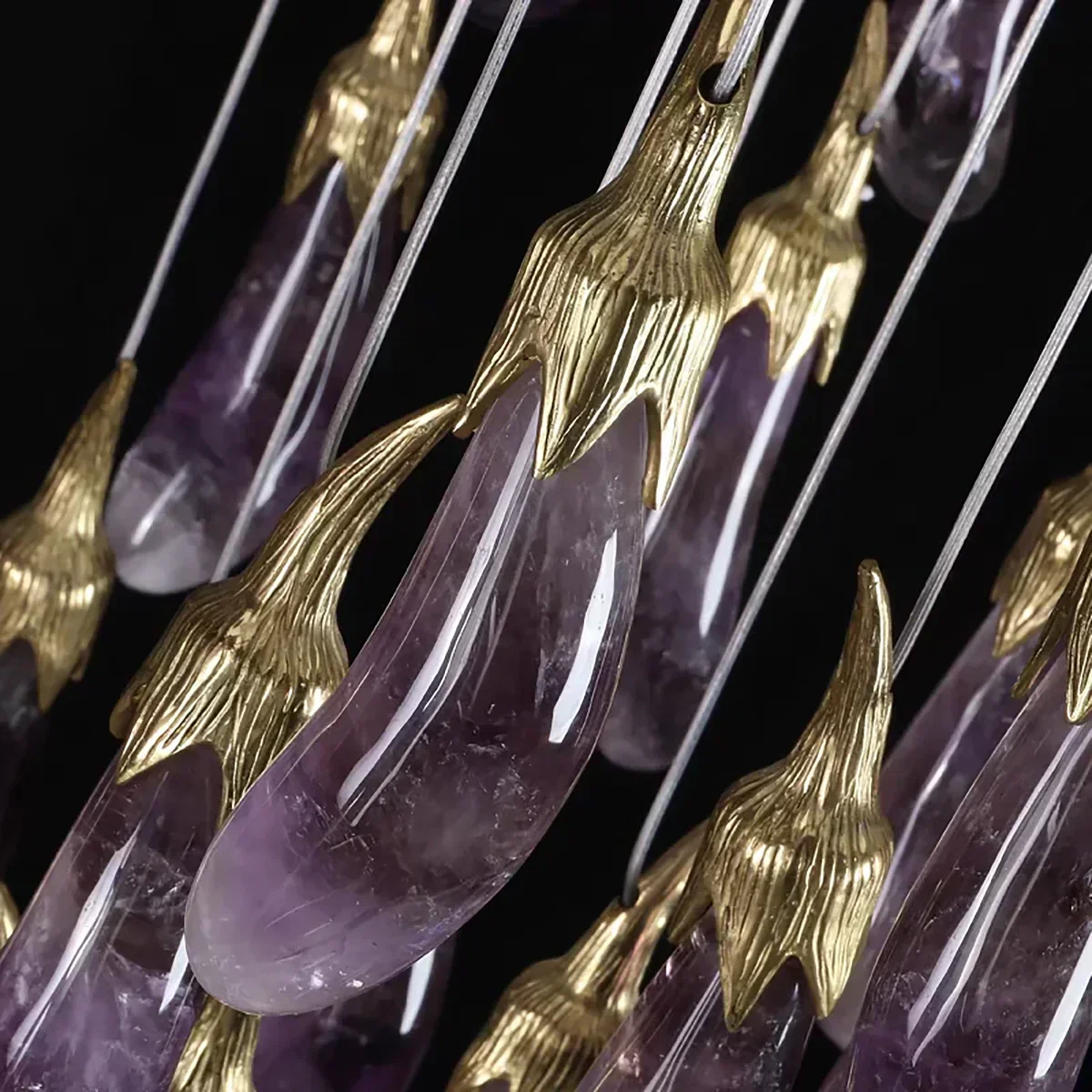 Eggplant-shaped Chandelier Purple Color - Image 10