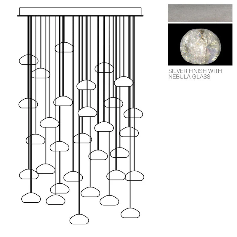 Vitrina Crystal Drop Orbs 30 Ball Large Chandelier - Image 3