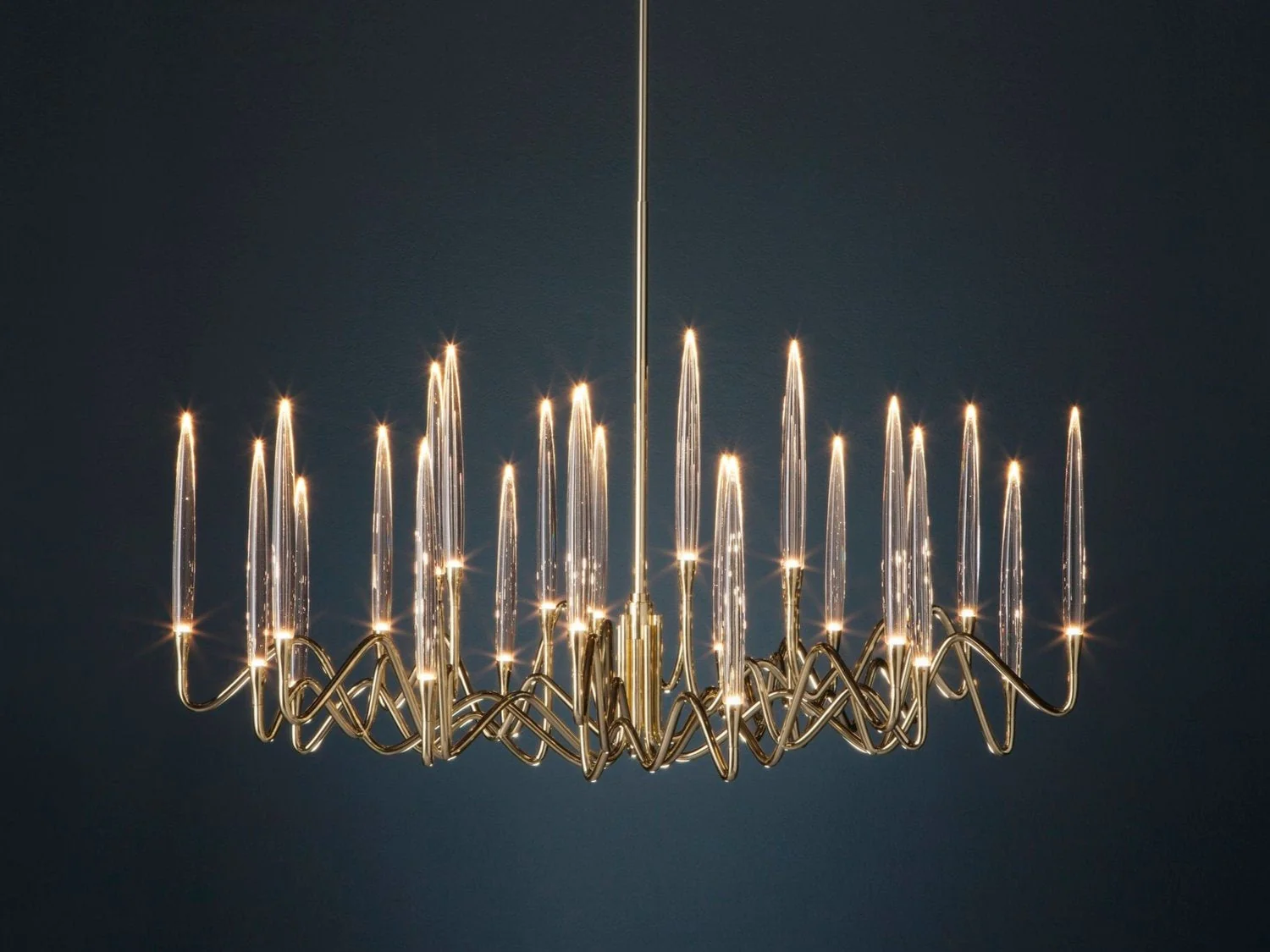 Elijah Crystal Round Chandelier D33'' 47''  55'' - Image 2