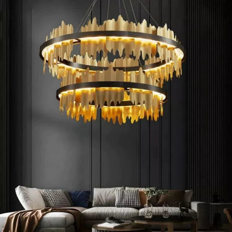 Elvira 2-Tier Modern Round Chandelier - Image 3