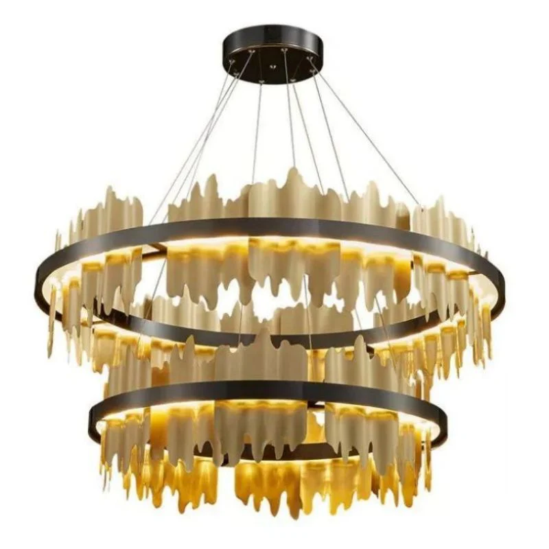 Elvira 2-Tier Modern Round Chandelier - Image 6