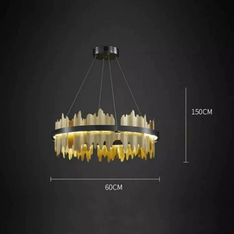 Elvira Modern Sculpture Round Chandelier - Image 12