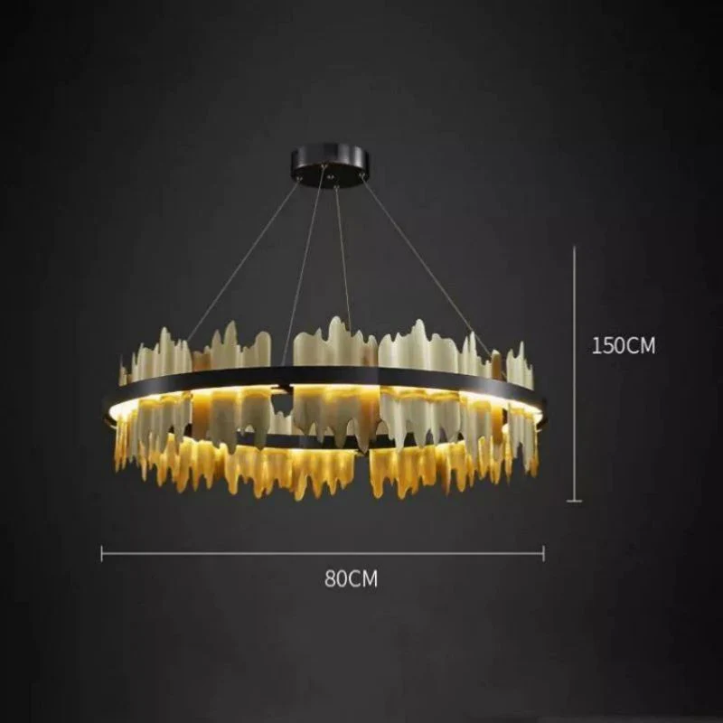 Elvira Modern Sculpture Round Chandelier - Image 13