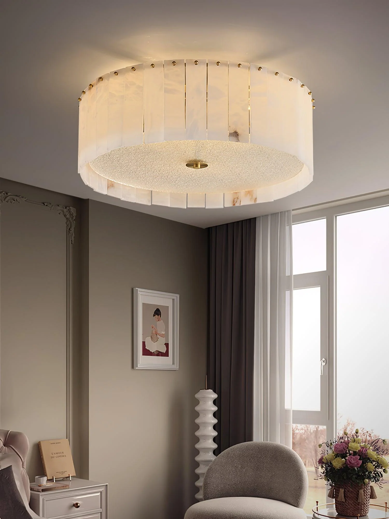 Elysian Alabaster Ceiling Lamp - Image 19