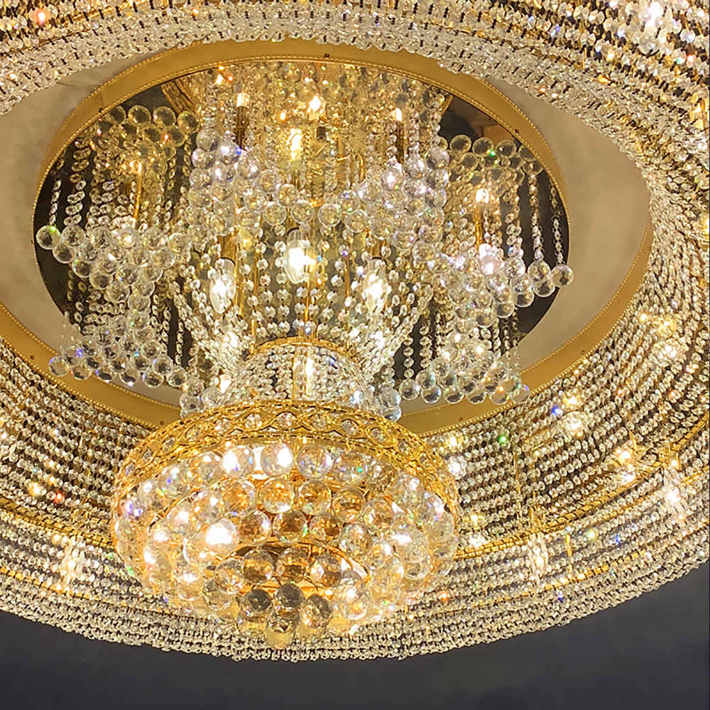 Empire flush mount crystal chandelier - Image 3