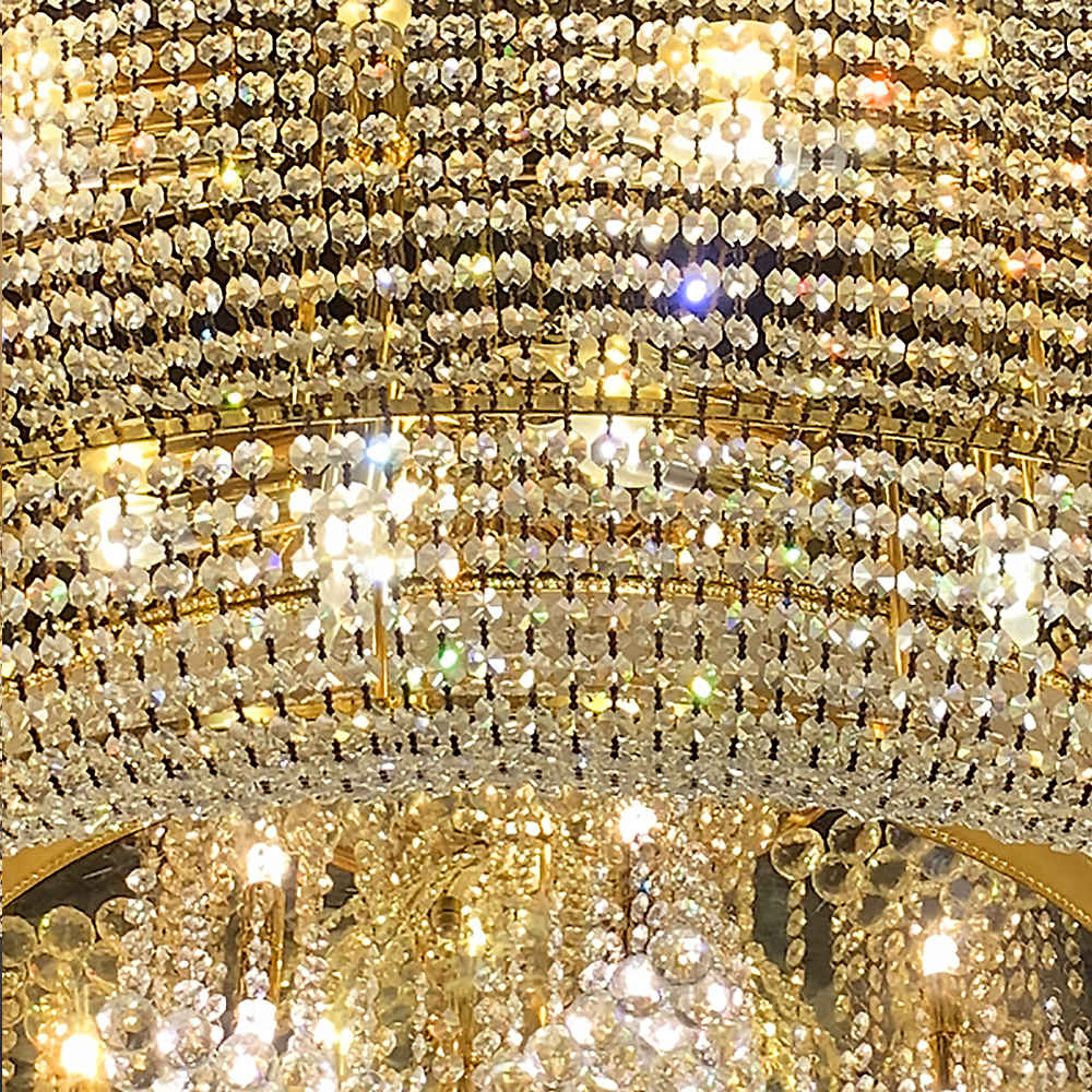 Empire flush mount crystal chandelier - Image 4