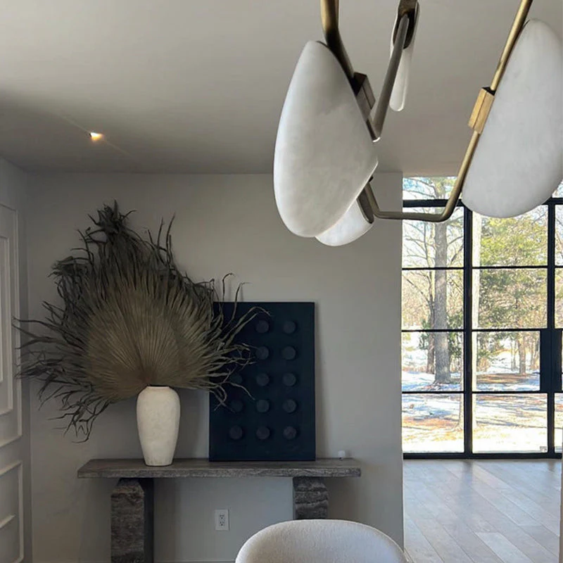 Enceladus Alabaster Chandelier, Artistic Modern Chandelier for Bar Area - Image 3