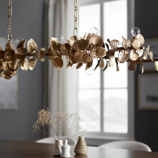 Scroll Leaf Linear Chandelier - Image 2