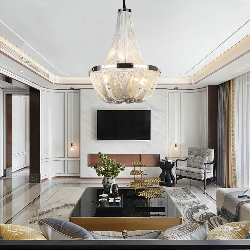 Eldorado Luxury Aluminum Chain Tassel Chandelier - Image 10