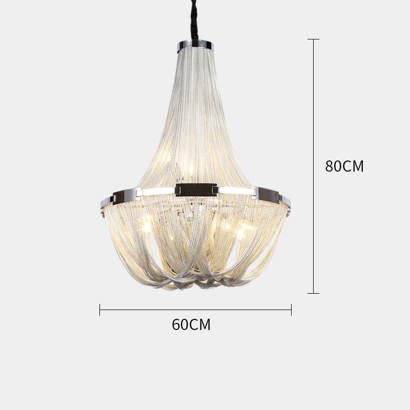 Eldorado Luxury Aluminum Chain Tassel Chandelier - Image 12