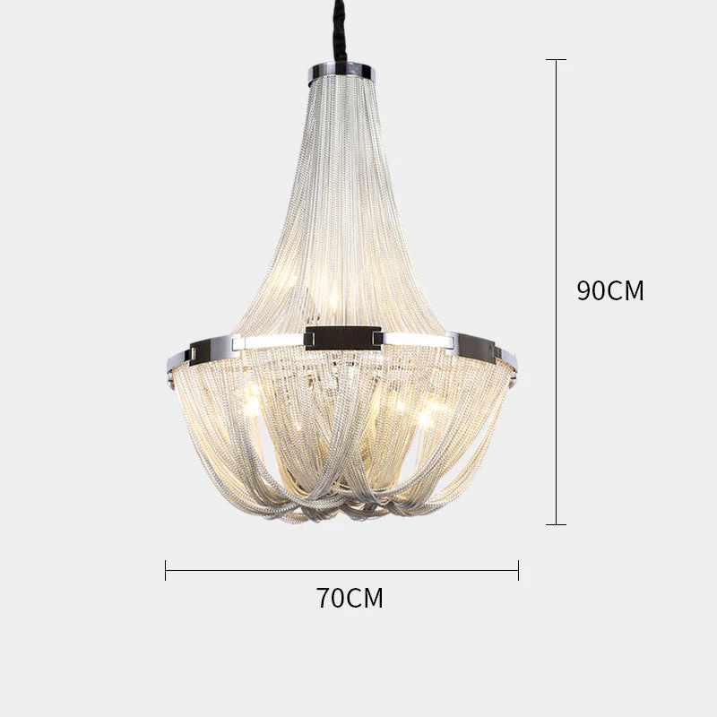 Eldorado Luxury Aluminum Chain Tassel Chandelier - Image 13