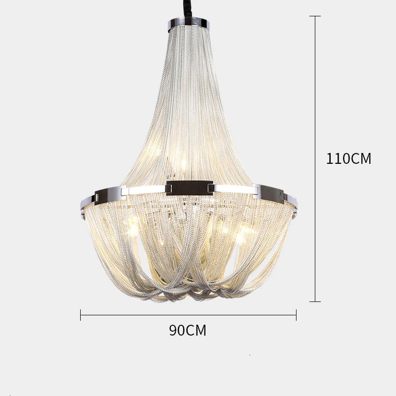 Eldorado Luxury Aluminum Chain Tassel Chandelier - Image 15