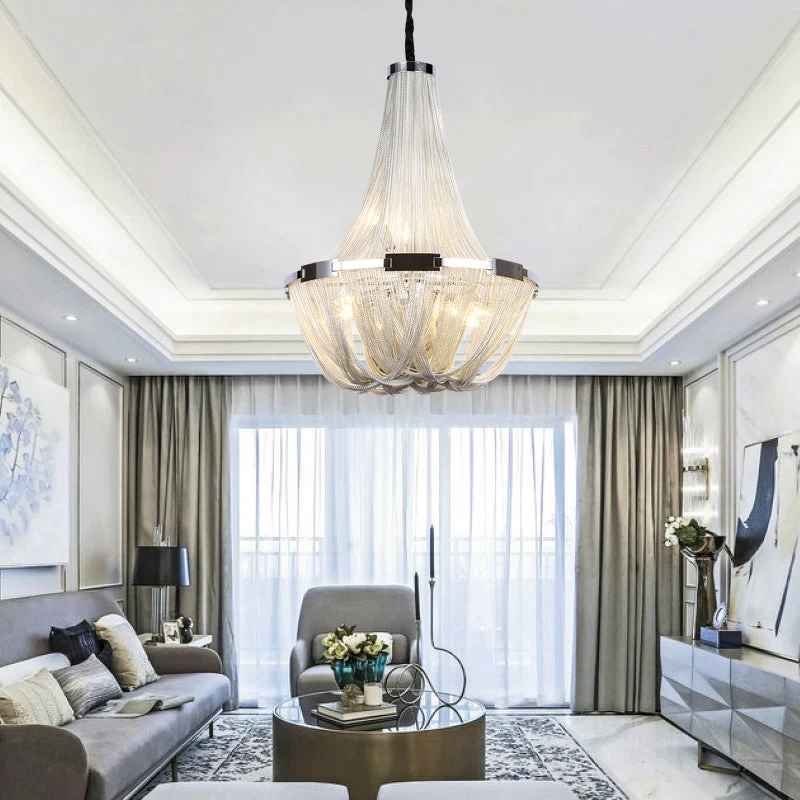 Eldorado Luxury Aluminum Chain Tassel Chandelier - Image 6