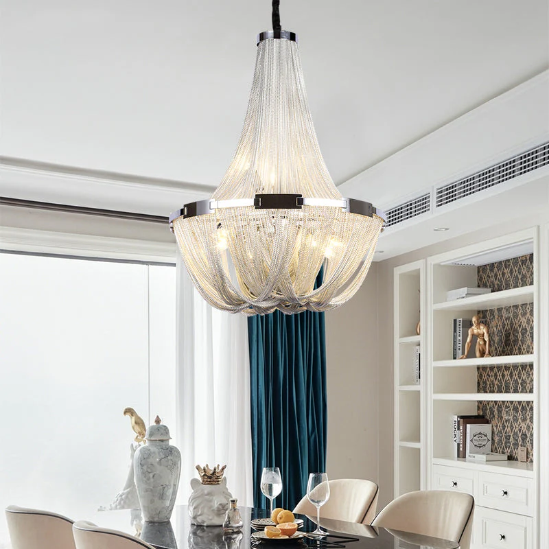 Eldorado Luxury Aluminum Chain Tassel Chandelier - Image 7