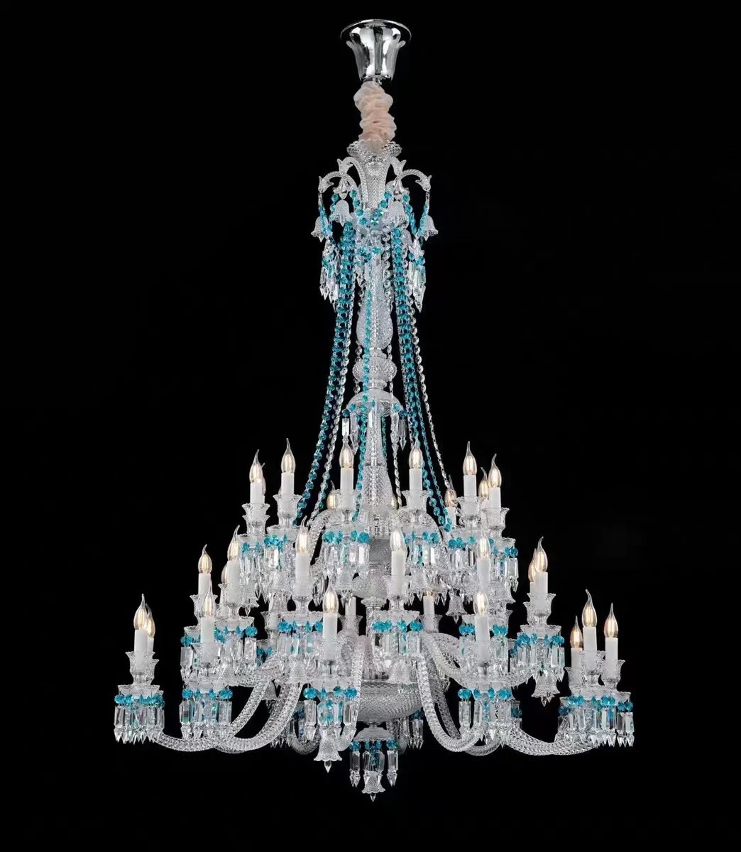 European-style Luxury Colorful Candle Crystal Oversized Chandelier Art Branch Designer Foyer/Staircase Light Fixture - Image 3
