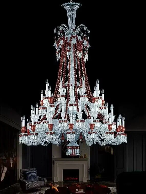 European-style Luxury Colorful Candle Crystal Oversized Chandelier Art Branch Designer Foyer/Staircase Light Fixture - Image 5