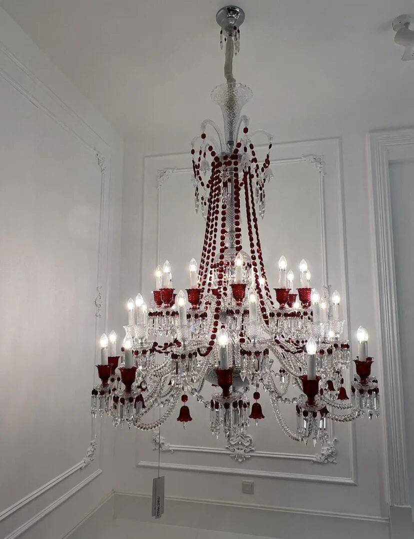 European-style Luxury Colorful Candle Crystal Oversized Chandelier Art Branch Designer Foyer/Staircase Light Fixture - Image 8