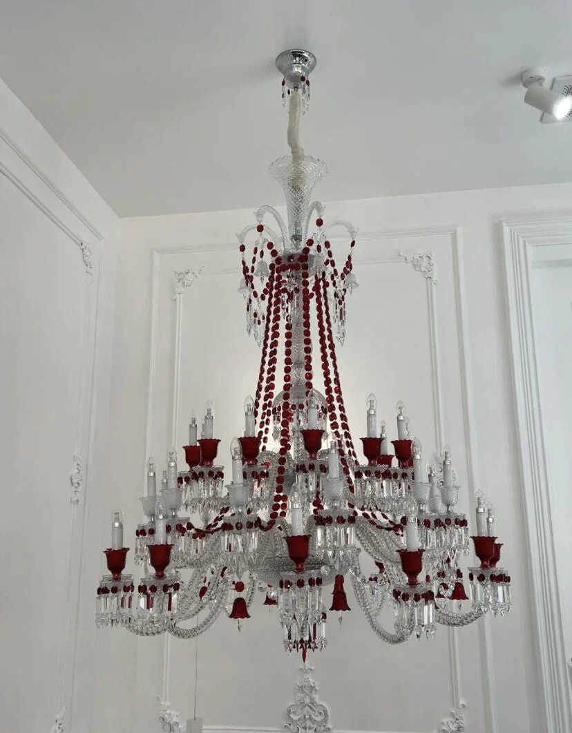 European-style Luxury Colorful Candle Crystal Oversized Chandelier Art Branch Designer Foyer/Staircase Light Fixture - Image 9