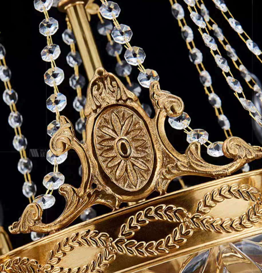 European Style Luxury Crystal Pendant Candle Chandelier for Living Room/Foyer/Entrys/Hallway - Image 7