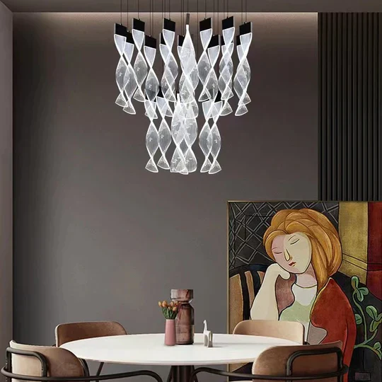 Extra Large Acrylic Spiral DNA  Chandelier for High-ceiling Room - Image 2