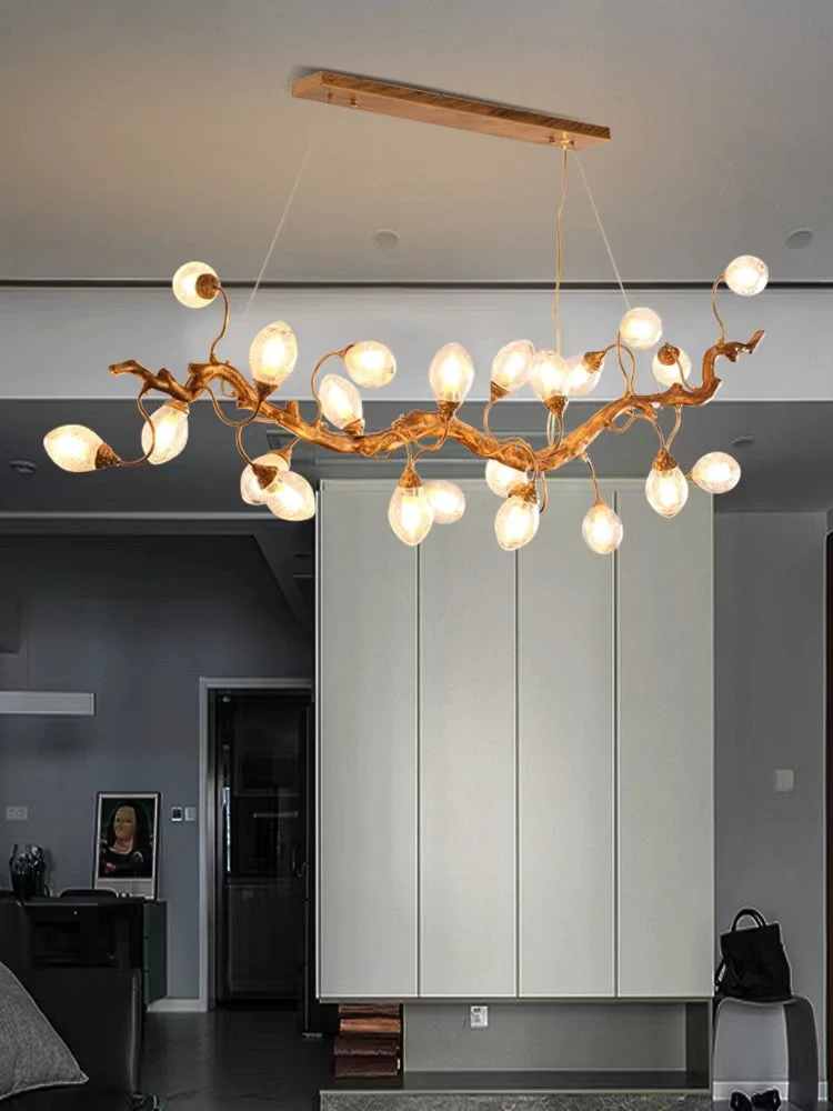 Modern Art Extra Large Branch Style Chandelier with Clear Bubble Glass Eggs for Dining Room and Living Room - Image 10