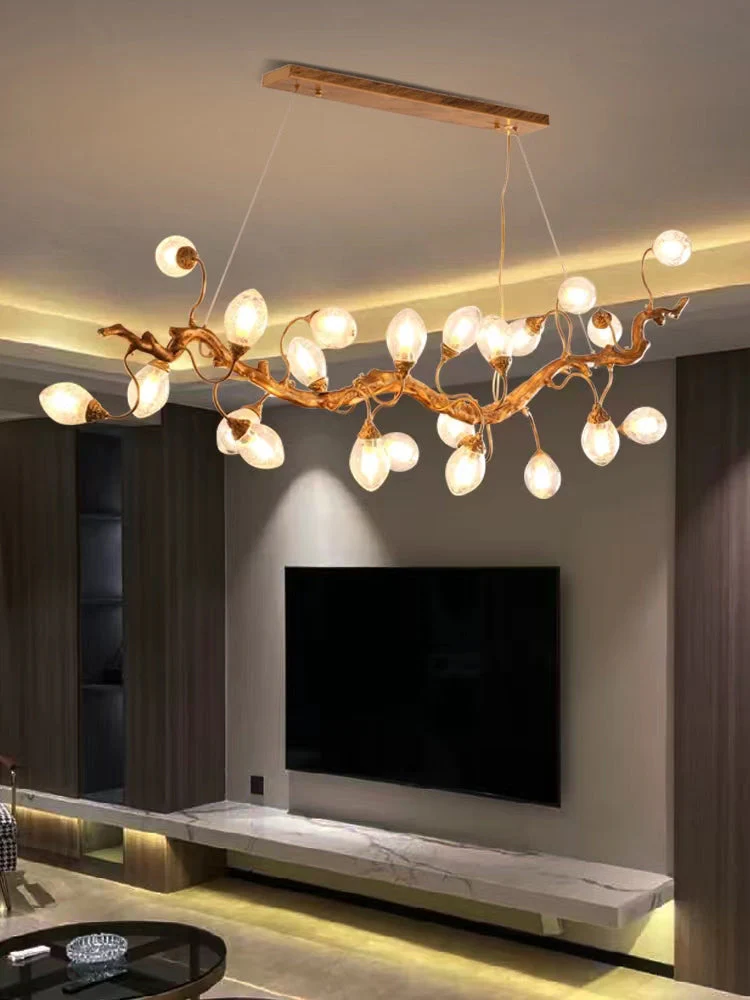 Modern Art Extra Large Branch Style Chandelier with Clear Bubble Glass Eggs for Dining Room and Living Room - Image 12