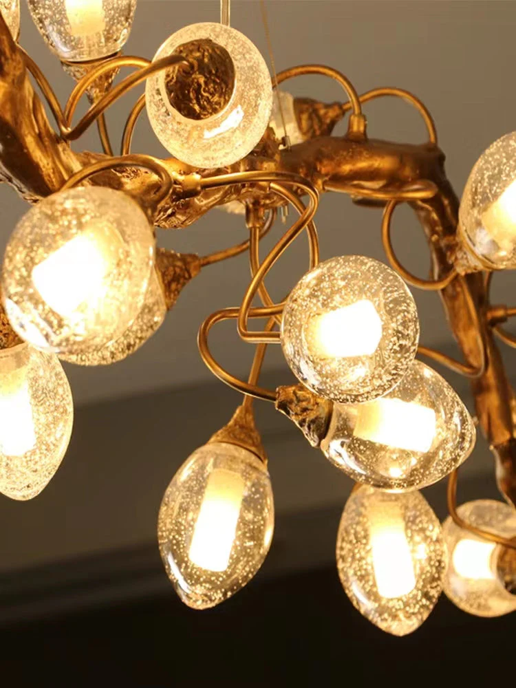 Modern Art Extra Large Branch Style Chandelier with Clear Bubble Glass Eggs for Dining Room and Living Room - Image 16