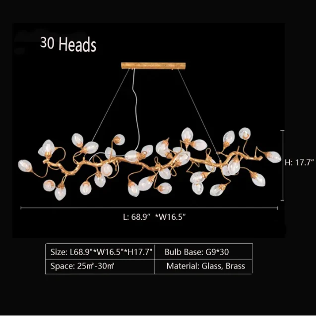 Modern Art Extra Large Branch Style Chandelier with Clear Bubble Glass Eggs for Dining Room and Living Room - Image 3