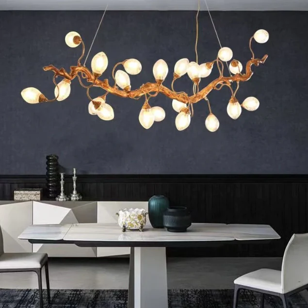 Modern Art Extra Large Branch Style Chandelier with Clear Bubble Glass Eggs for Dining Room and Living Room - Image 4