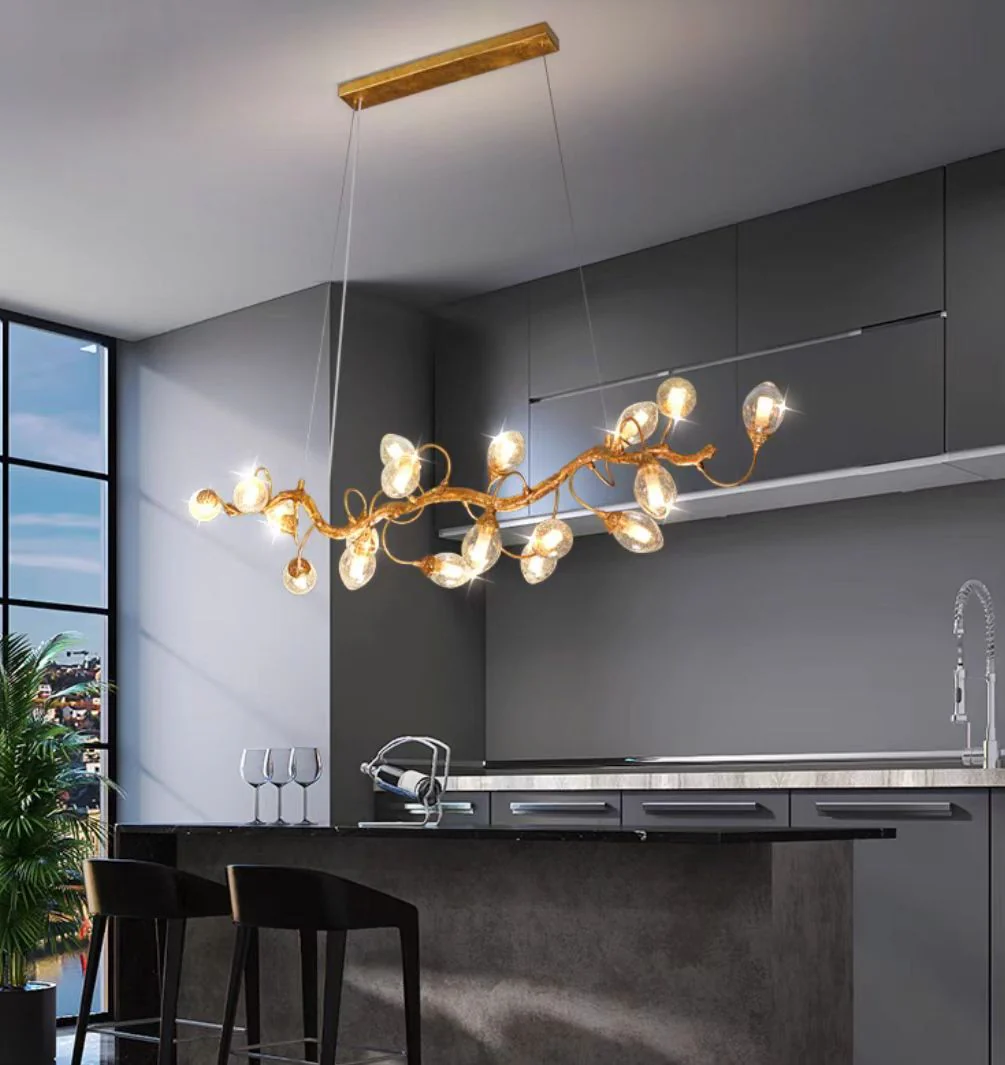 Modern Art Extra Large Branch Style Chandelier with Clear Bubble Glass Eggs for Dining Room and Living Room - Image 6