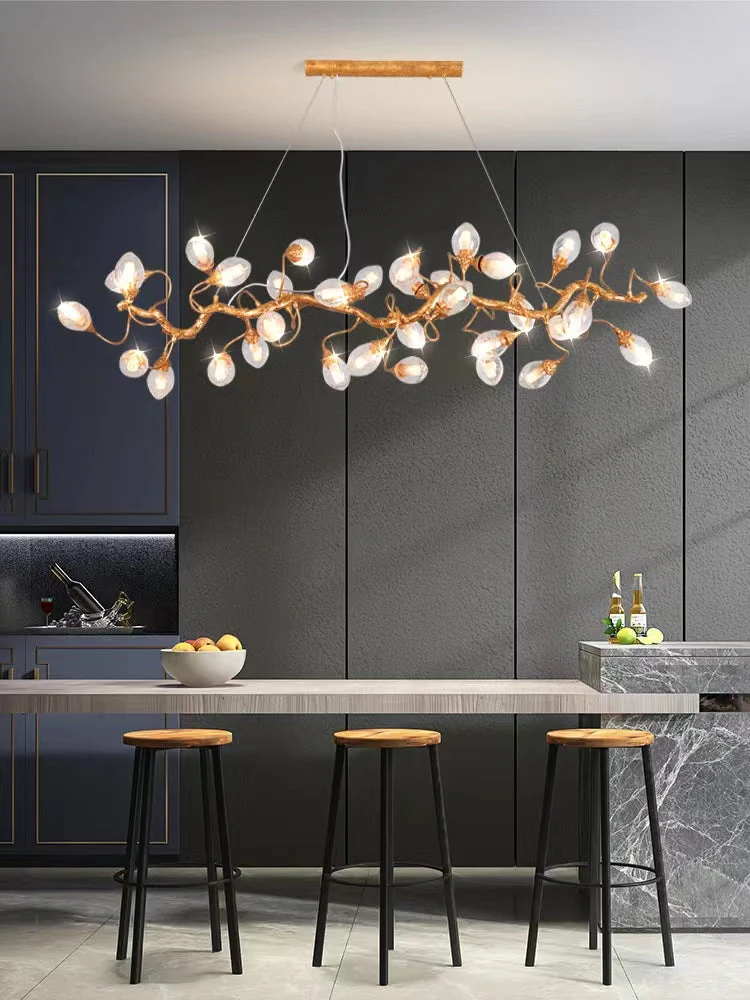 Modern Art Extra Large Branch Style Chandelier with Clear Bubble Glass Eggs for Dining Room and Living Room - Image 8