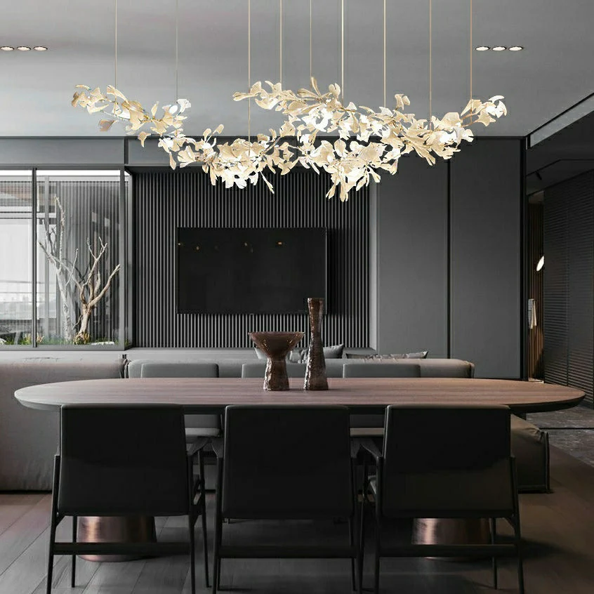 Extra Large Ceramics Twig White Flowers Chandelier Iron Tree Branch Pendant Light For Big Living/ Dining Room - Image 4