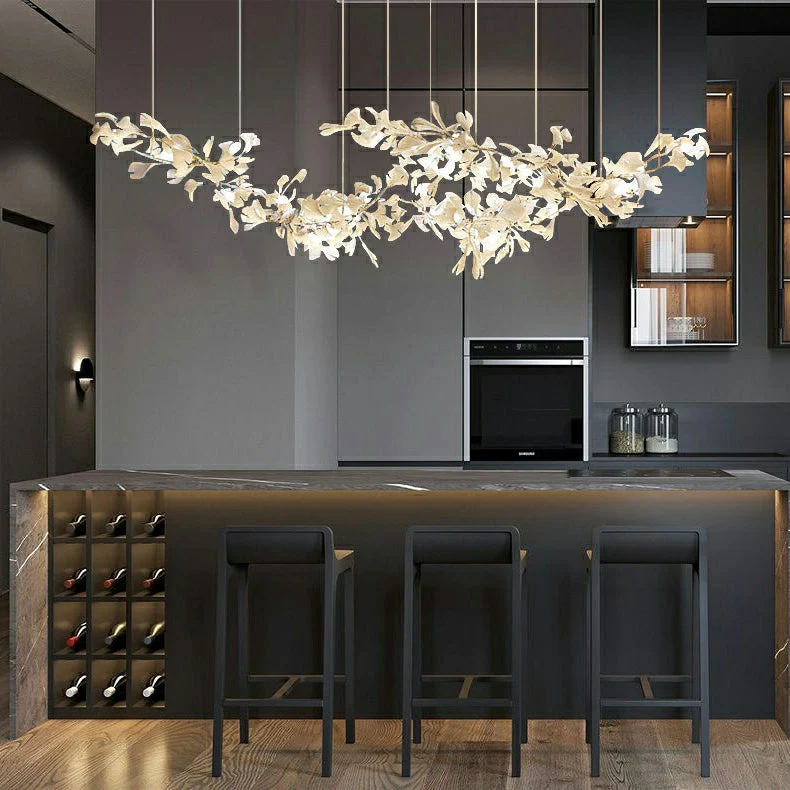 Extra Large Ceramics Twig White Flowers Chandelier Iron Tree Branch Pendant Light For Big Living/ Dining Room - Image 5