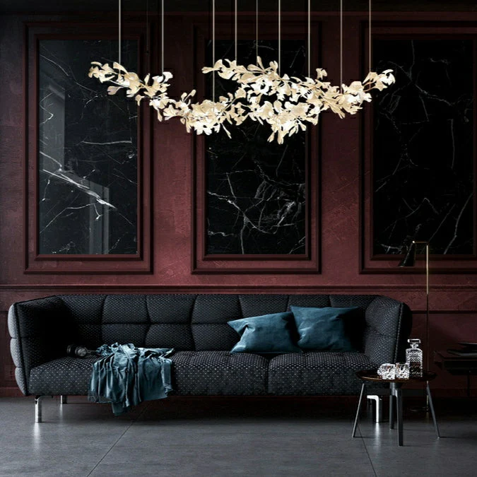 Extra Large Ceramics Twig White Flowers Chandelier Iron Tree Branch Pendant Light For Big Living/ Dining Room - Image 6