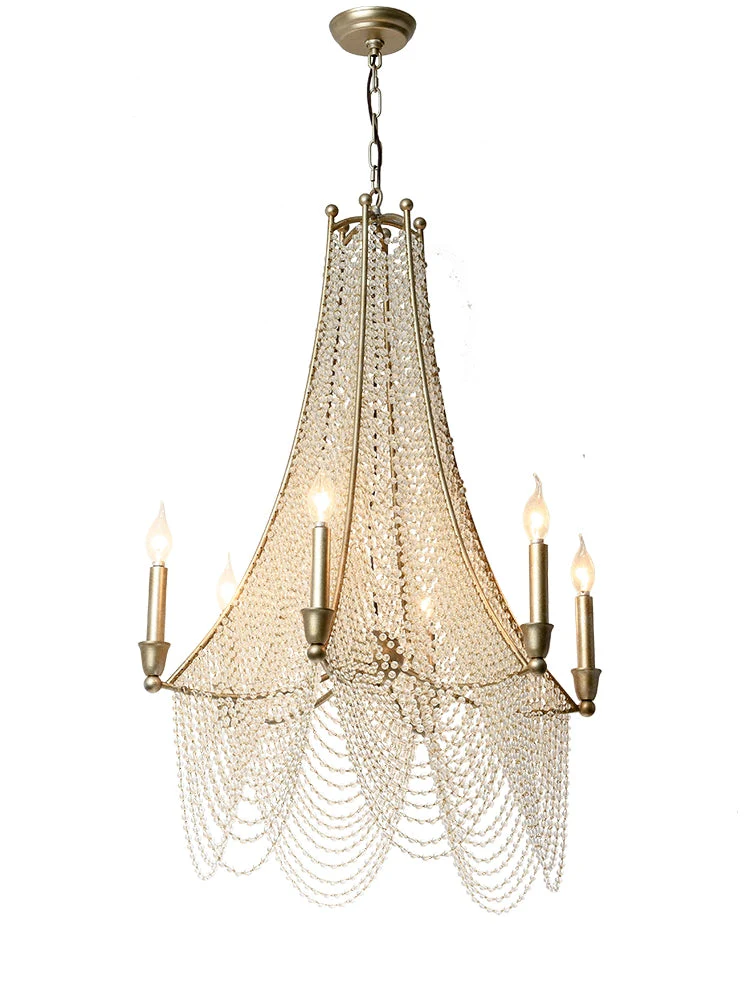 Extra Large European Crystal Beaded Chandelier Candle Light for Stairs / Duplex / Villa - Image 2