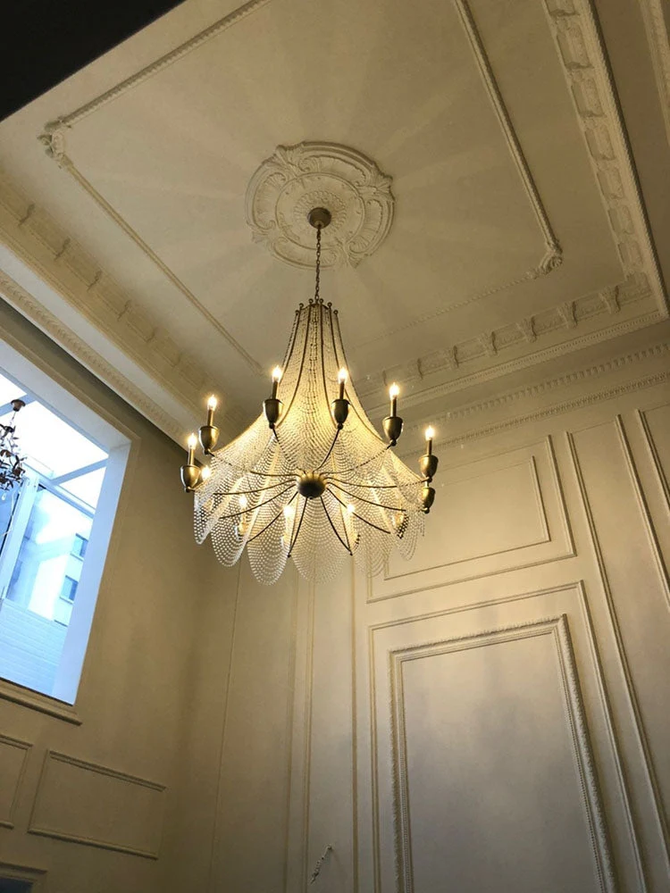 Extra Large European Crystal Beaded Chandelier Candle Light for Stairs / Duplex / Villa - Image 6