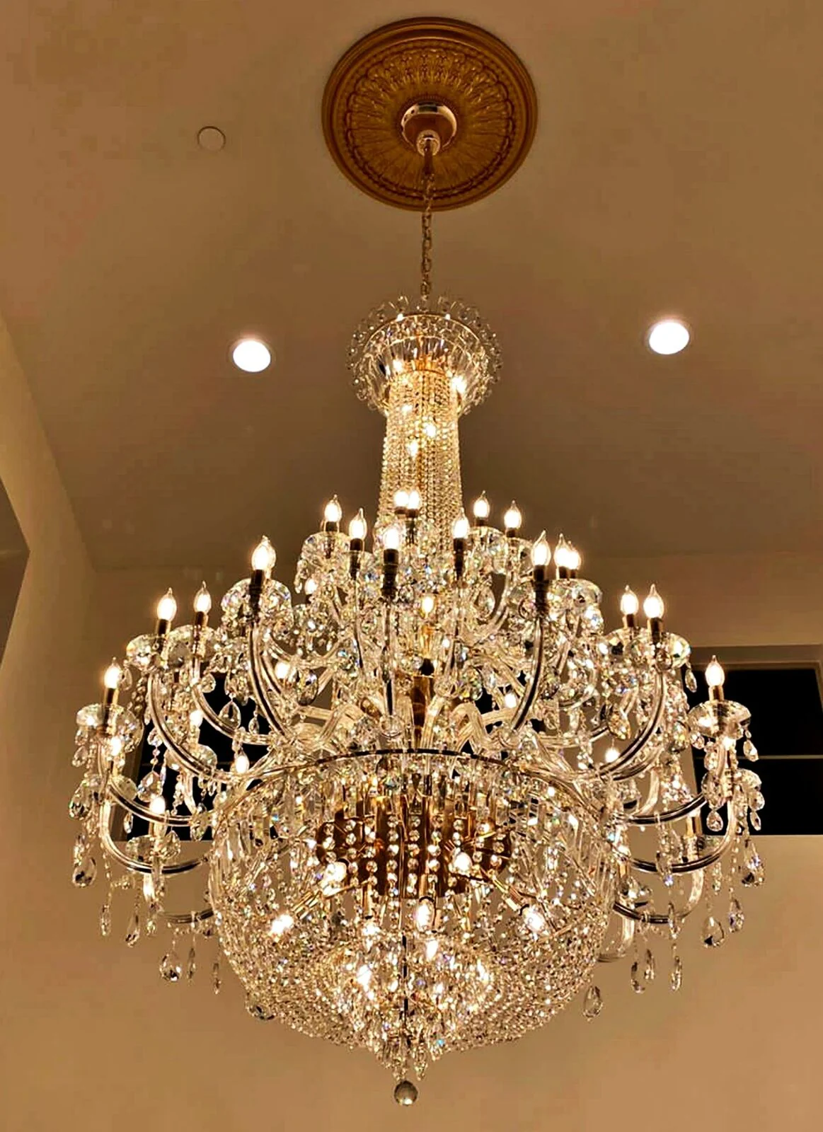 Extra Large European-style Multi-layers Candle Luxury Crystal Chandelier Gold Art Foyer/Staircase Decorative Light Fixture - Image 19