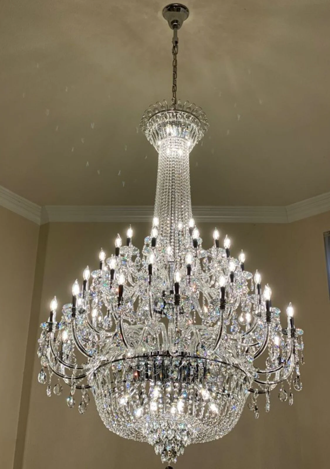 Extra Large European-style Multi-layers Candle Luxury Crystal Chandelier Gold Art Foyer/Staircase Decorative Light Fixture - Image 21