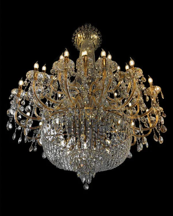 Extra Large European-style Multi-layers Candle Luxury Crystal Chandelier Gold Art Foyer/Staircase Decorative Light Fixture - Image 28