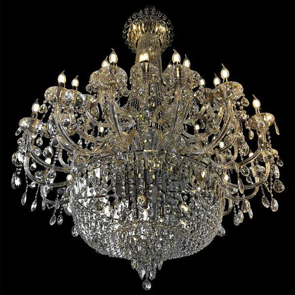 Extra Large European-style Multi-layers Candle Luxury Crystal Chandelier Gold Art Foyer/Staircase Decorative Light Fixture - Image 30