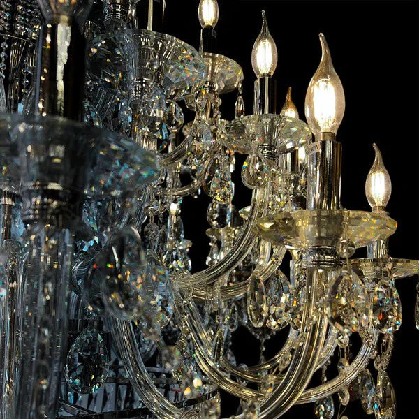 Extra Large European-style Multi-layers Candle Luxury Crystal Chandelier Gold Art Foyer/Staircase Decorative Light Fixture - Image 33