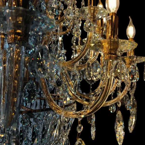 Extra Large European-style Multi-layers Candle Luxury Crystal Chandelier Gold Art Foyer/Staircase Decorative Light Fixture - Image 34
