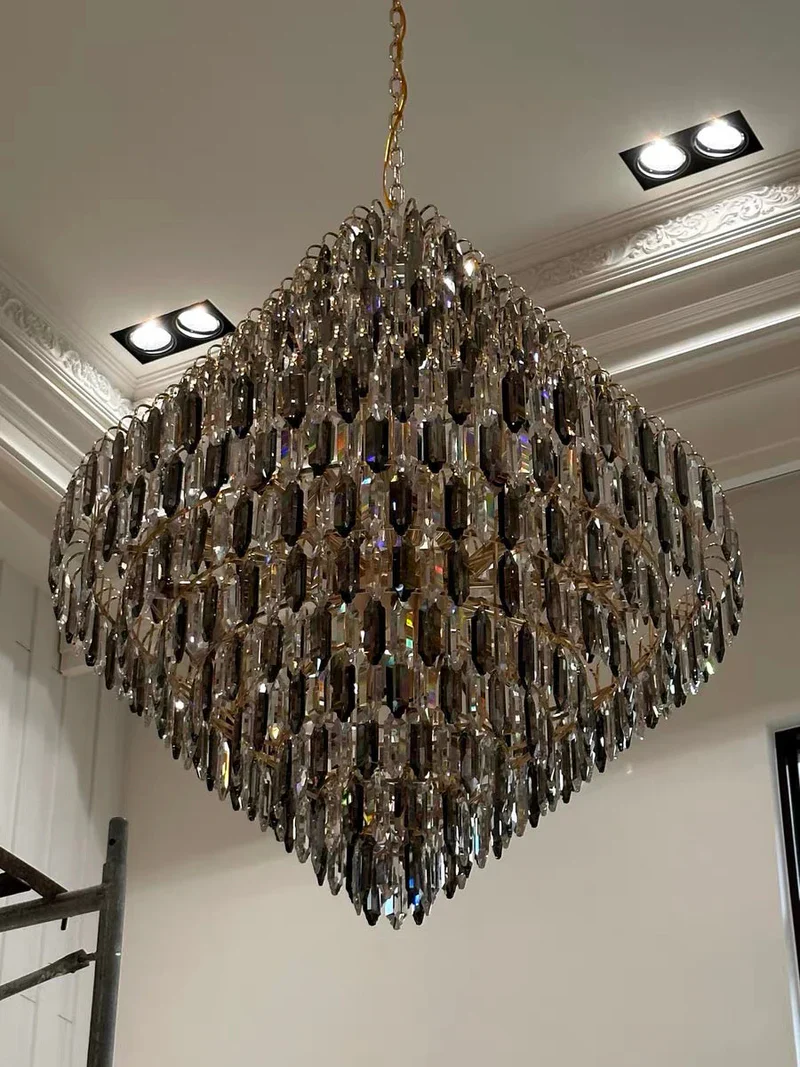 Extra Large Foyer Decorative Crystal Lighting Fixture Living Room Crystal Chandelier For Entryway Staircase - Image 12
