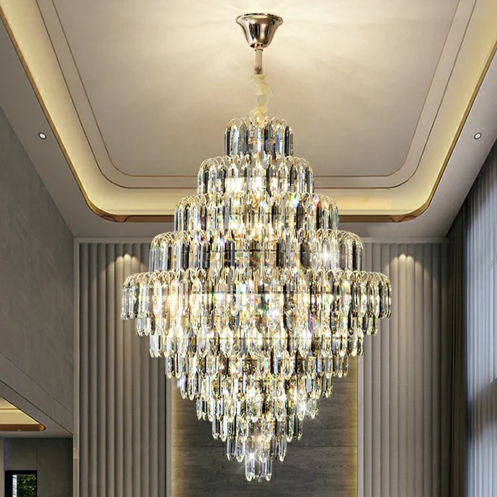Extra Large Foyer Decorative Crystal Lighting Fixture Living Room Crystal Chandelier For Entryway Staircase - Image 4